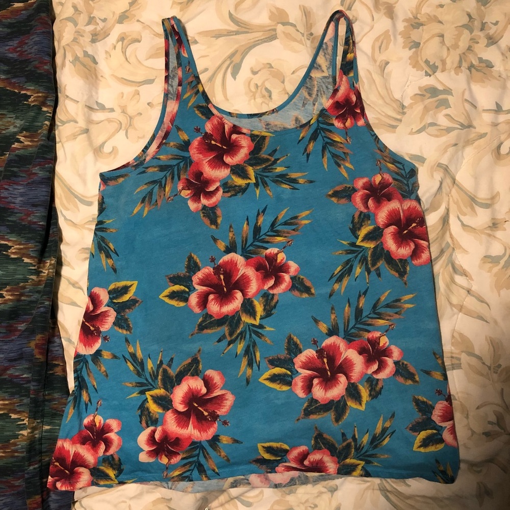 Tropical floral tank top